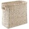 Casafield Woven Magazine Holder with Handles - Seagrass Water Hyacinth Storage Basket for Bathroom, Living Room, Home Office